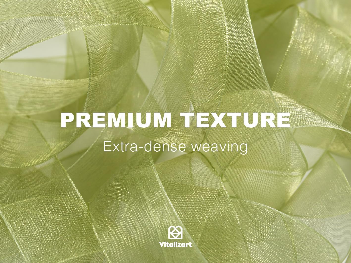 Vitalizart Sage Green Ribbon Organza Sheer Ribbon 1 inch x 30 Yd Handmade Fabric Ribbons for Gift Wrapping Christmas Tree Crafts Bows Wedding Invitations Wreaths Wrap