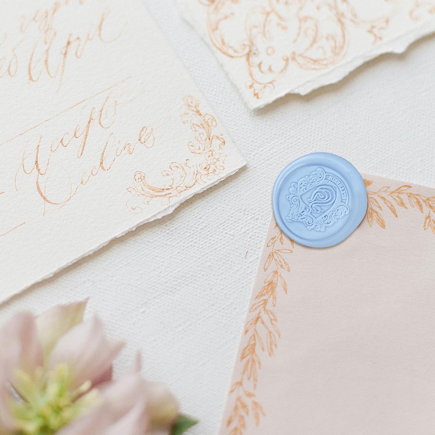 Glue Gun Sealing Wax Sticks for Wax Seal Stamp -Dusty Blue, Great for Wedding Invitations, Cards Envelopes, Snail Mails, Wine Packages, Christmas Gift Ideas, Pack of 10