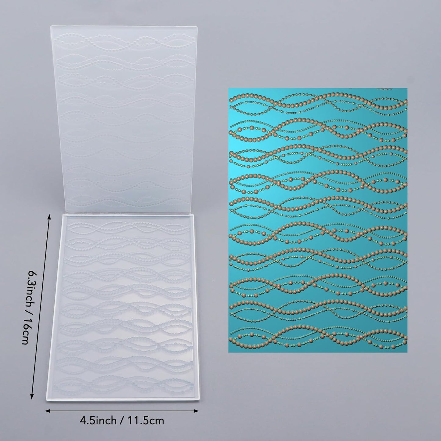 BAOFALI 3D Embossing Folder for Card Making,Abstract Art Geometric Wave Shaped Line Plastic Texture Fades Embossing Folder Template for Scrapbooking Cardstock Album DIY Decoration Paper Crafting