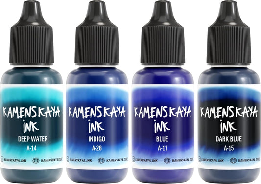 Alcohol Ink Set - 34 Color Variations - Set #18-4 Alcohol Inks x 0.51 fl oz (15 ml)