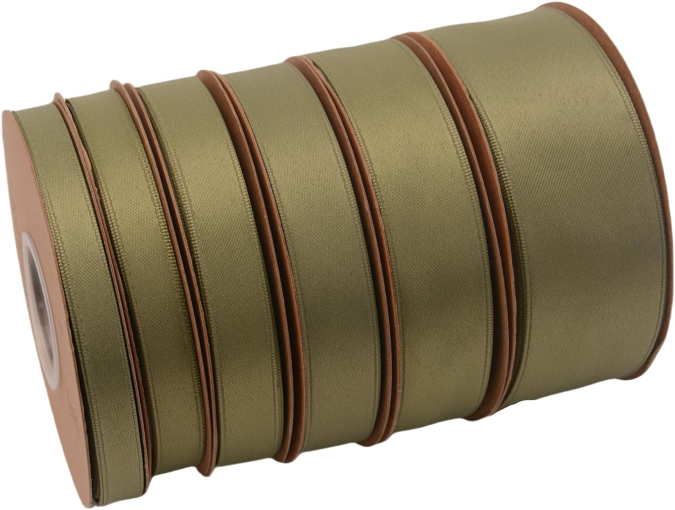 Double Side Satin Ribbon, Continuous 20 Yards,Use for Craft Bows Bouquet, Gift Wrapping, Wedding Decoration, Floral Arrangement (Army Green, 4/5 inch)