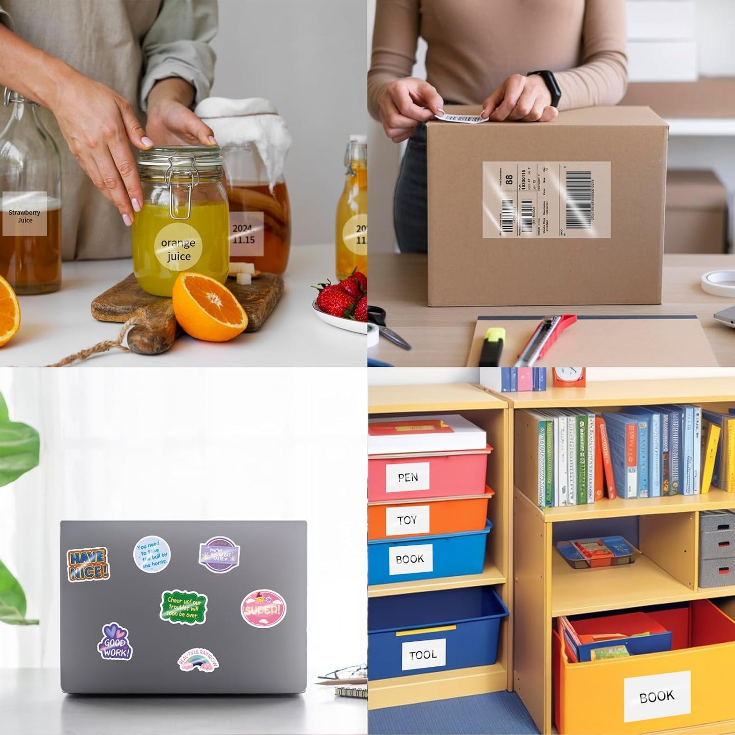 Clear Sticker Paper for Inkjet Printer, Clear Printable Stickers Paper, 20 Sheets Printable Transparent Sticker Paper, Laser/Inkjet Printing- Letter Size (8.5" x 11")