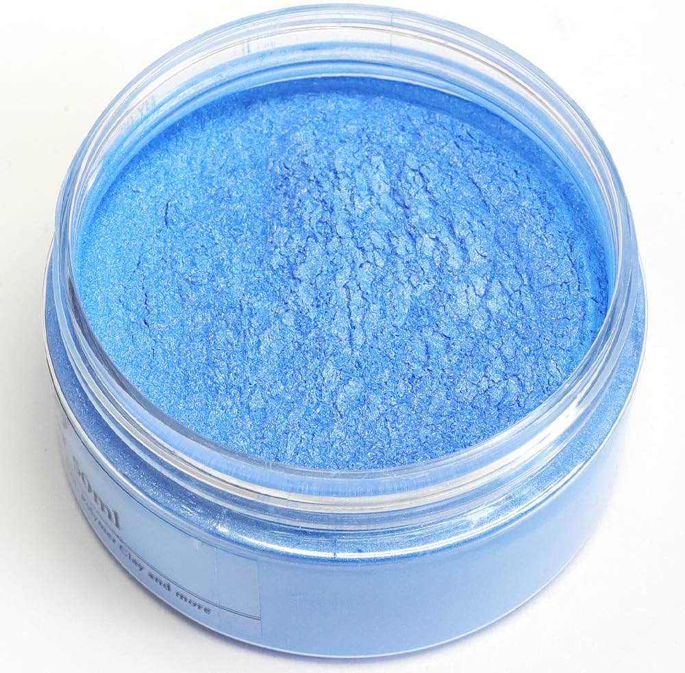 SEISSO Blue Mica Powder for Epoxy Resin 1.7 oz /50g Powdered Pigment for Soap Colorant Bath Bomb Dye, Cosmetic Grade for Lip Gloss, Acrylic Nails Polish, Craft Projects