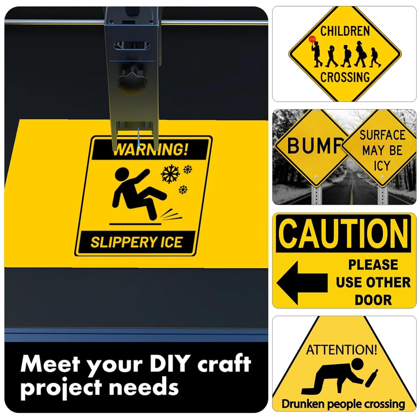 5PCS Laser Engraving Double Color ABS Plastic Sheet,Two-Tone Laserable Engraving Plastic Sheets for Name Badge,Office Label,Laser Artistic Product,Size 11.73" x 11.73",Yellow/Black