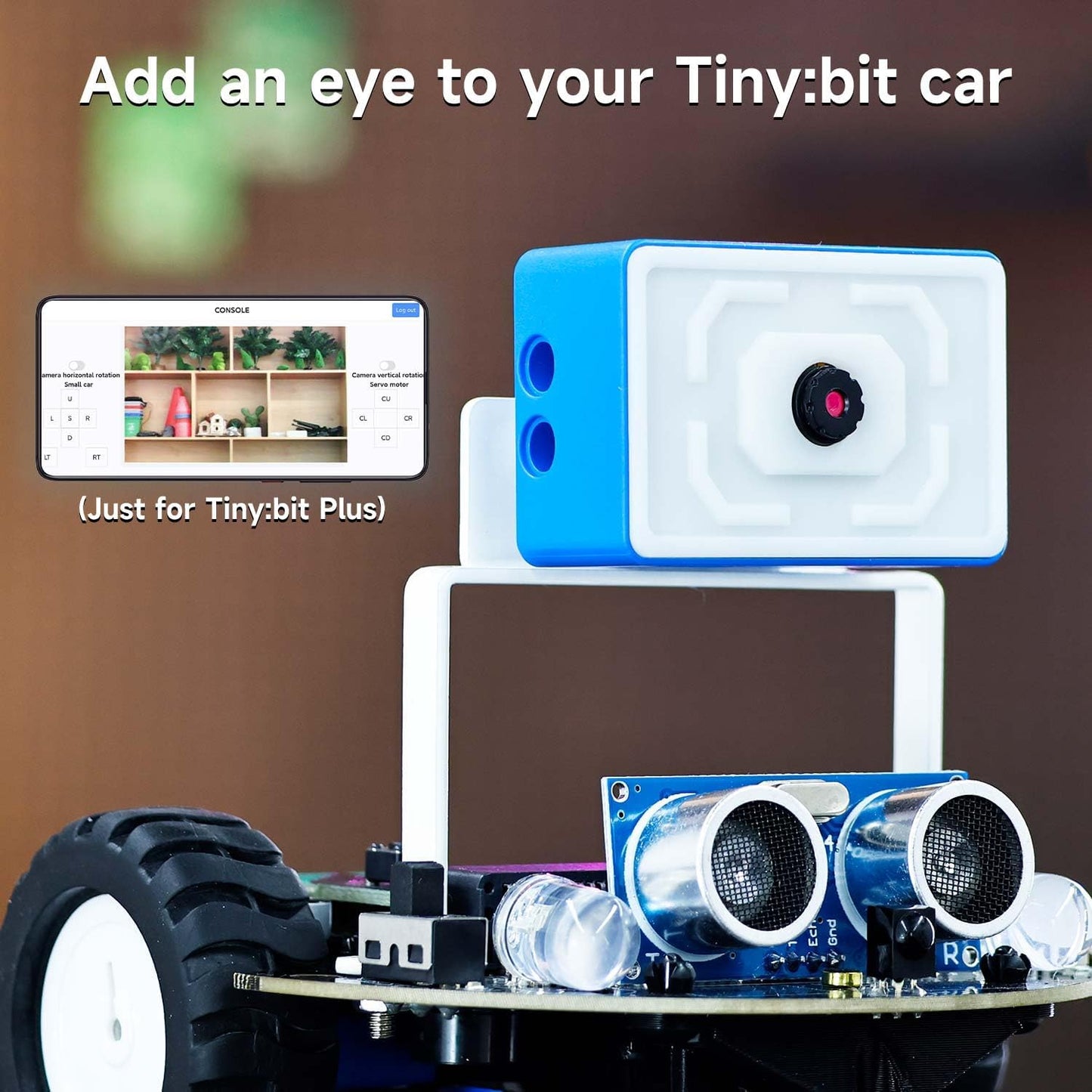 Yahboom Microbit Robot Car Remote Control,Esp32 Camera Module,Line Tracking, Ultrasonic,Tracking Sensor,Infrared Receiver,Searchlight,Programming for Kids STEM (Without V2)