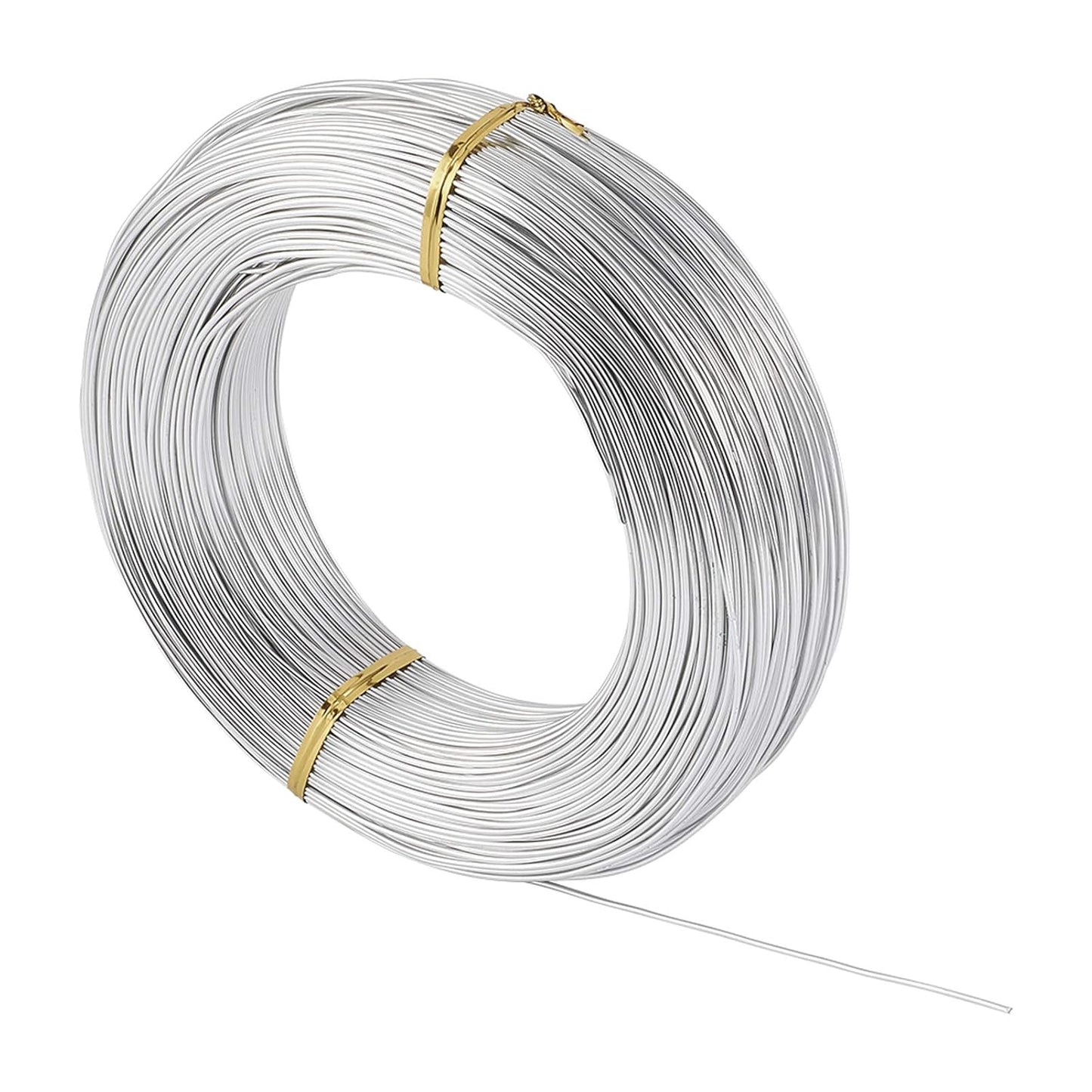 Fashewelry 656 Feet 18 Gauge Aluminum Wire Silver 1mm Bendable Metal Craft Wire for Beading Jewelry Craft Making