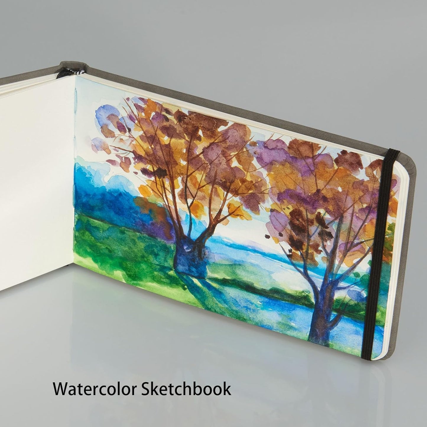 SEMLEART Watercolor Sketchbook Journal, White, 24 Sheets, 5x8 Inches, 140 lb/300 GSM Paper, Travel Notebook for Art Painting, Mixed Media, Drawing