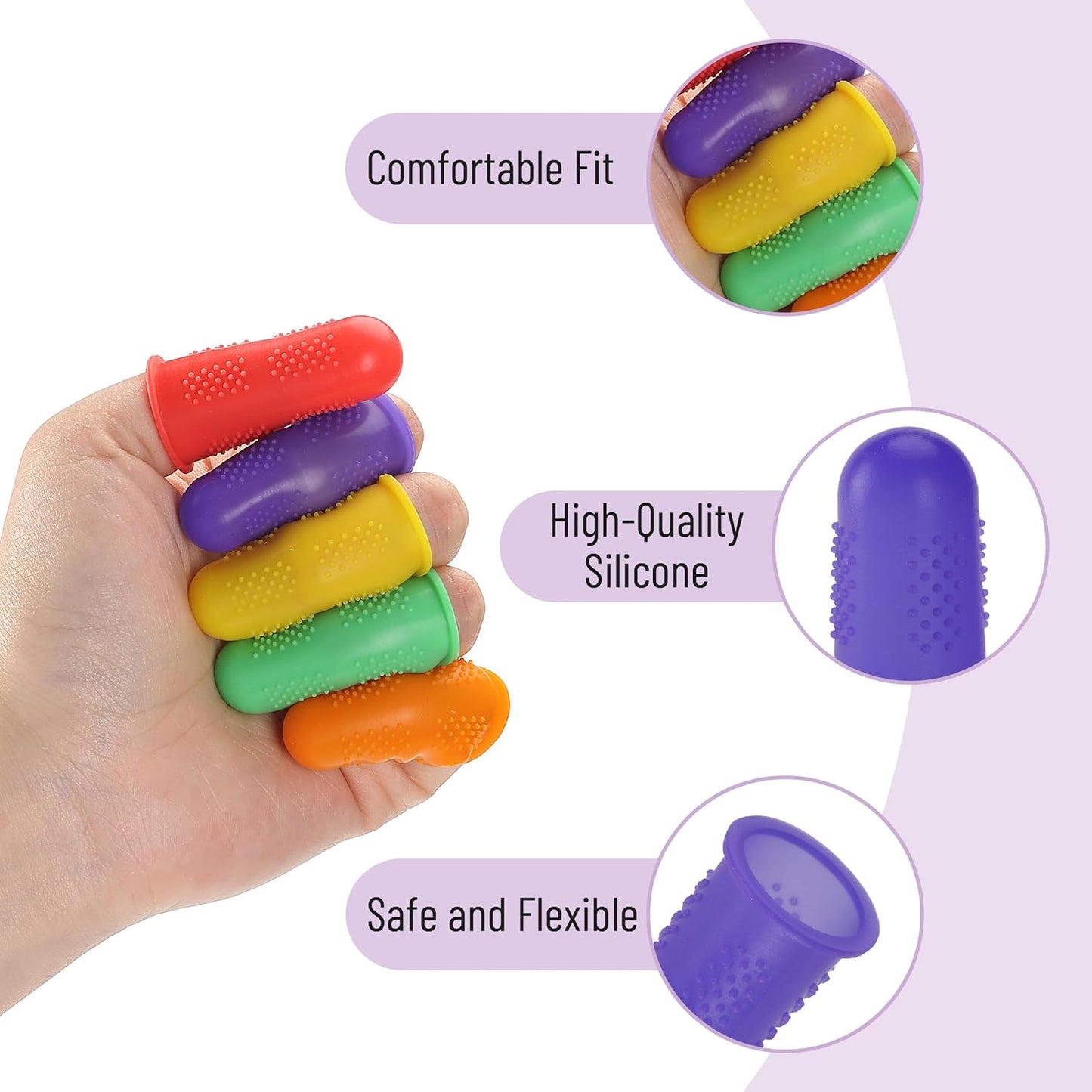 Mr. Pen- Hot Glue Gun Finger Protectors, 24 pcs, Assorted Colors Silicone Finger Protectors, Rubber Fingers Tips, Rubber Finger Covers, Rubber Finger Tips Protector, Finger Grip, Finger Rubber Tips