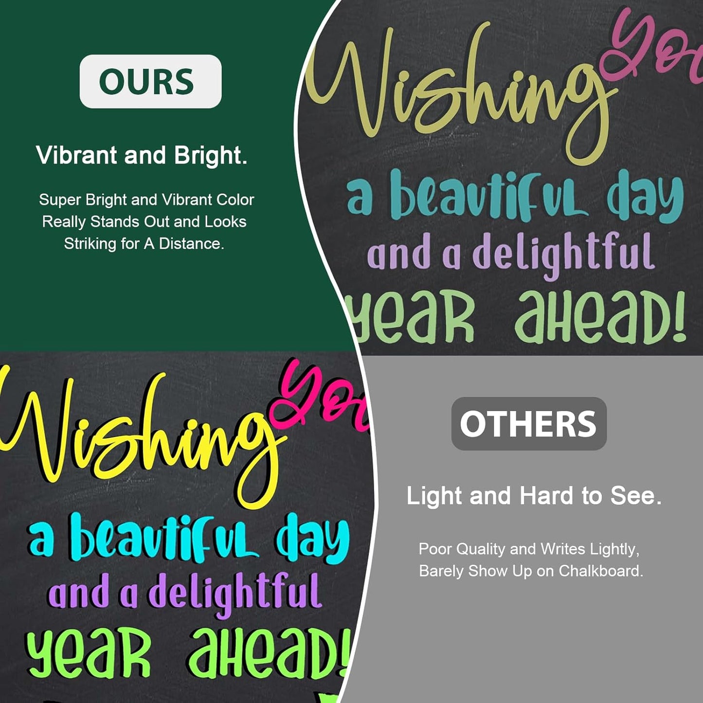 SILENART Purple Chalk Markers for Blackboard, Liquid Chalk Marker Pen for Chalkboard Dry Erase Calendar Board Car Windows Glass Menu Board - Erasable, Bold Tip, 8 Pack