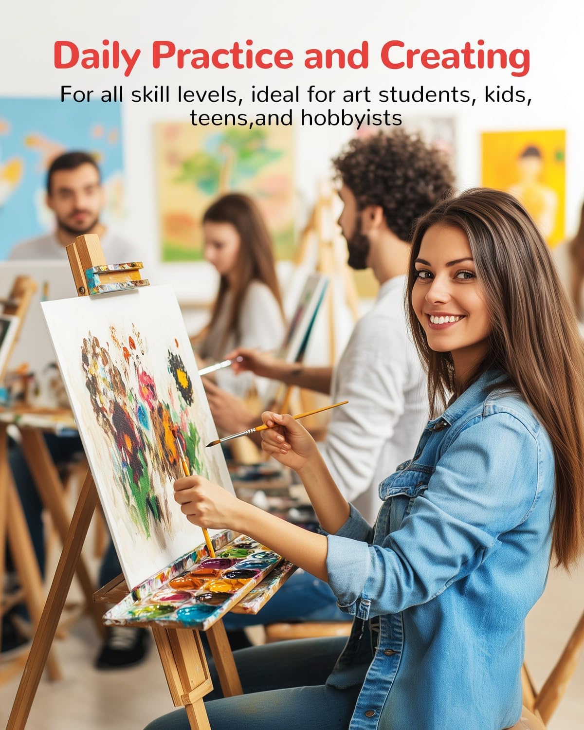 Canvas Boards for Painting 48 Pack 11x14 Inch Blank Canvas Panels, 100% Cotton Art Supplies for Acrylics Oil Watercolor Tempera Paints