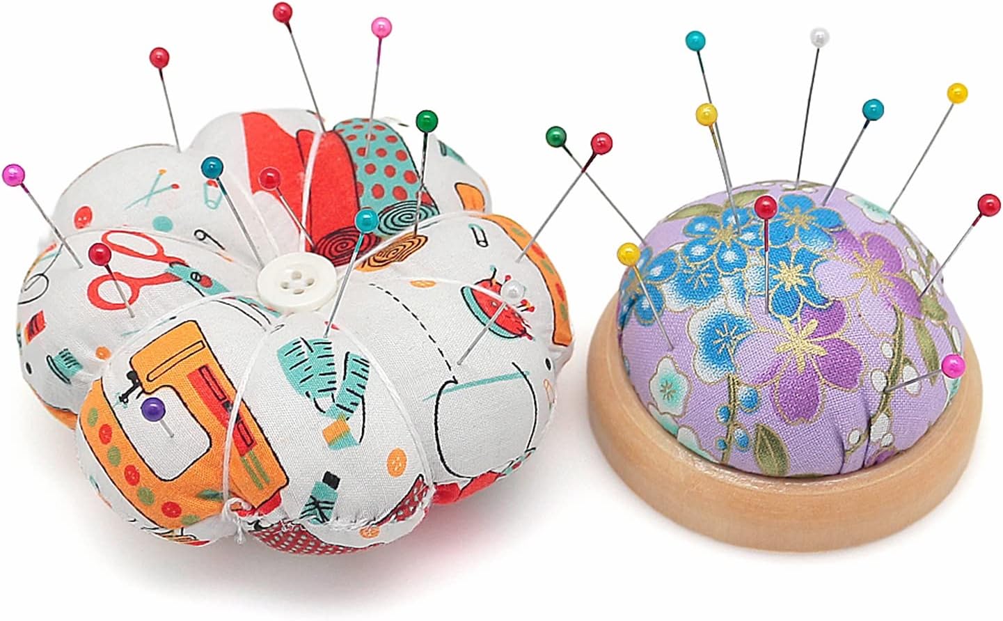Wrist Pin Cushions Sewing Needle Cushion Holder Band Wearable Pincushions for Sewing (Sewing Necessities Pattern 2)