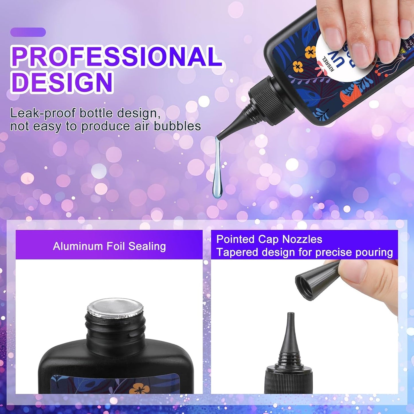 UV Resin with Light - 400g Hard Type Crystal Clear Ultraviolet Curing UV Resin Kit, 8 Lamp Beads UV Light(Non-Battery), UV Resin with Light for Craft Jewelry Making