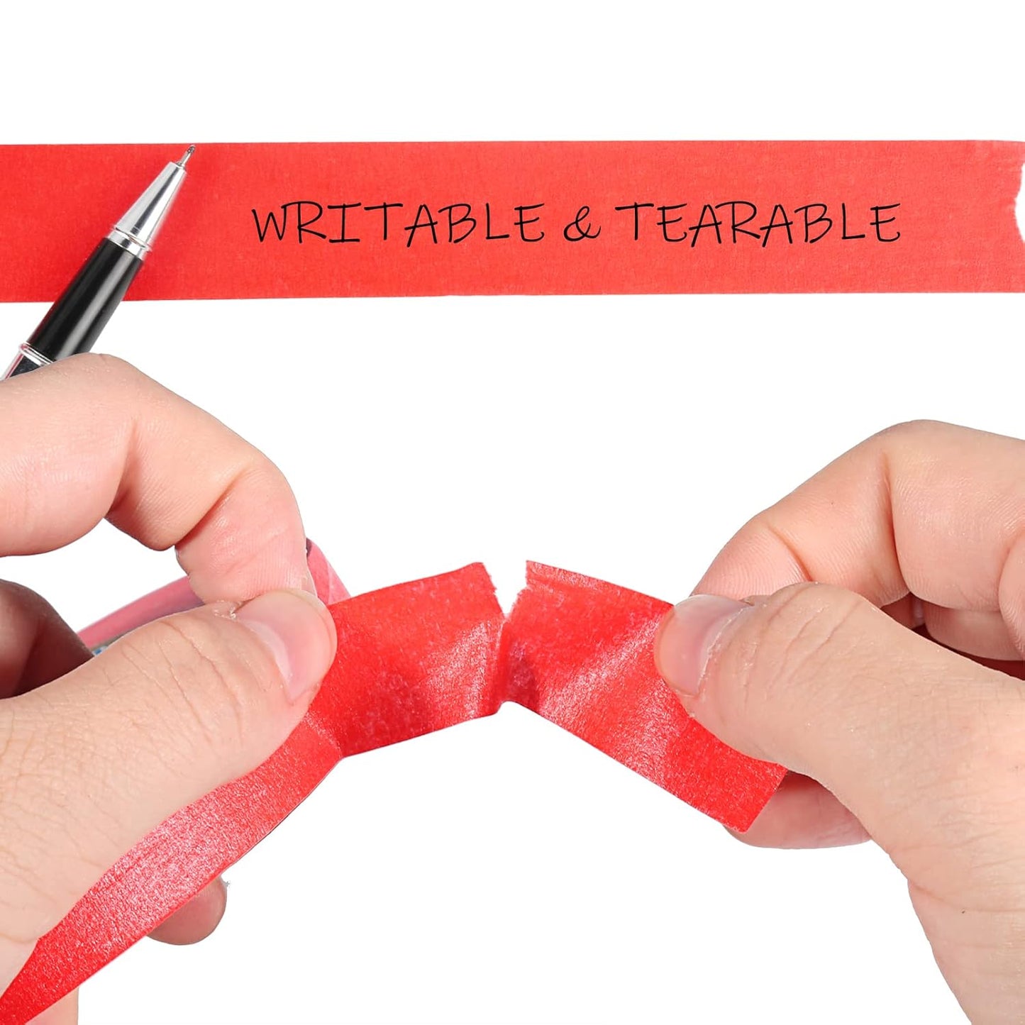 Red Painters Tape,1” x 60 Yds x 5 Rolls (300 Yards Total) - Medium Adhesive Masking Tape for Painting,Labeling,DIY Crafting,Decoration and School Works