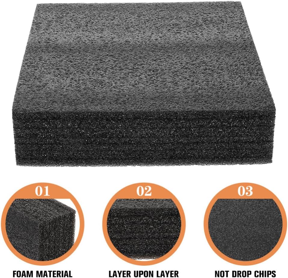 VILLCASE 3pcs Felting Board Foam High Dense, Needle Felting Pad, Work Black Rectangle Felt Mat Sewing Wool Tool for DIY Hand Craft Poking Knitting Projects 7x7 inches
