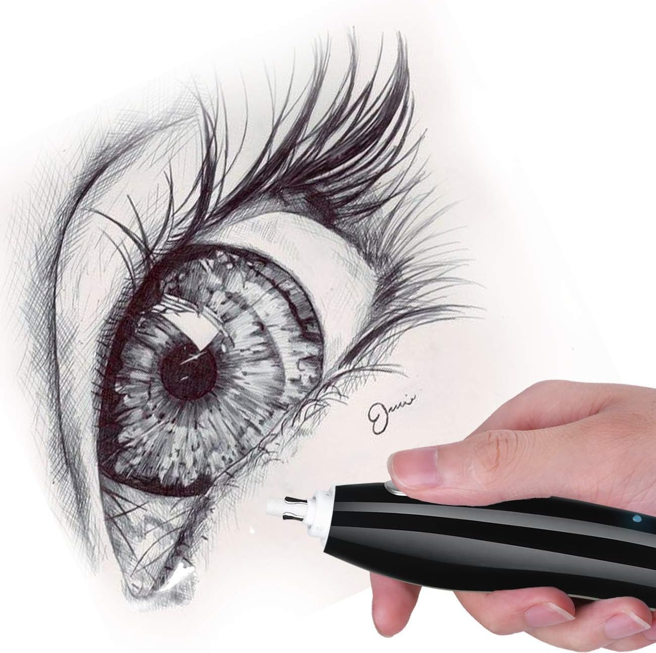 AFMAT EE04 Electric Eraser for Artists, Rechargeable Electric Eraser Kit, 140 Refills for Drafting, Electric Pencil Eraser - Battery Operated for Drawing Pencils, Crafts, Arts