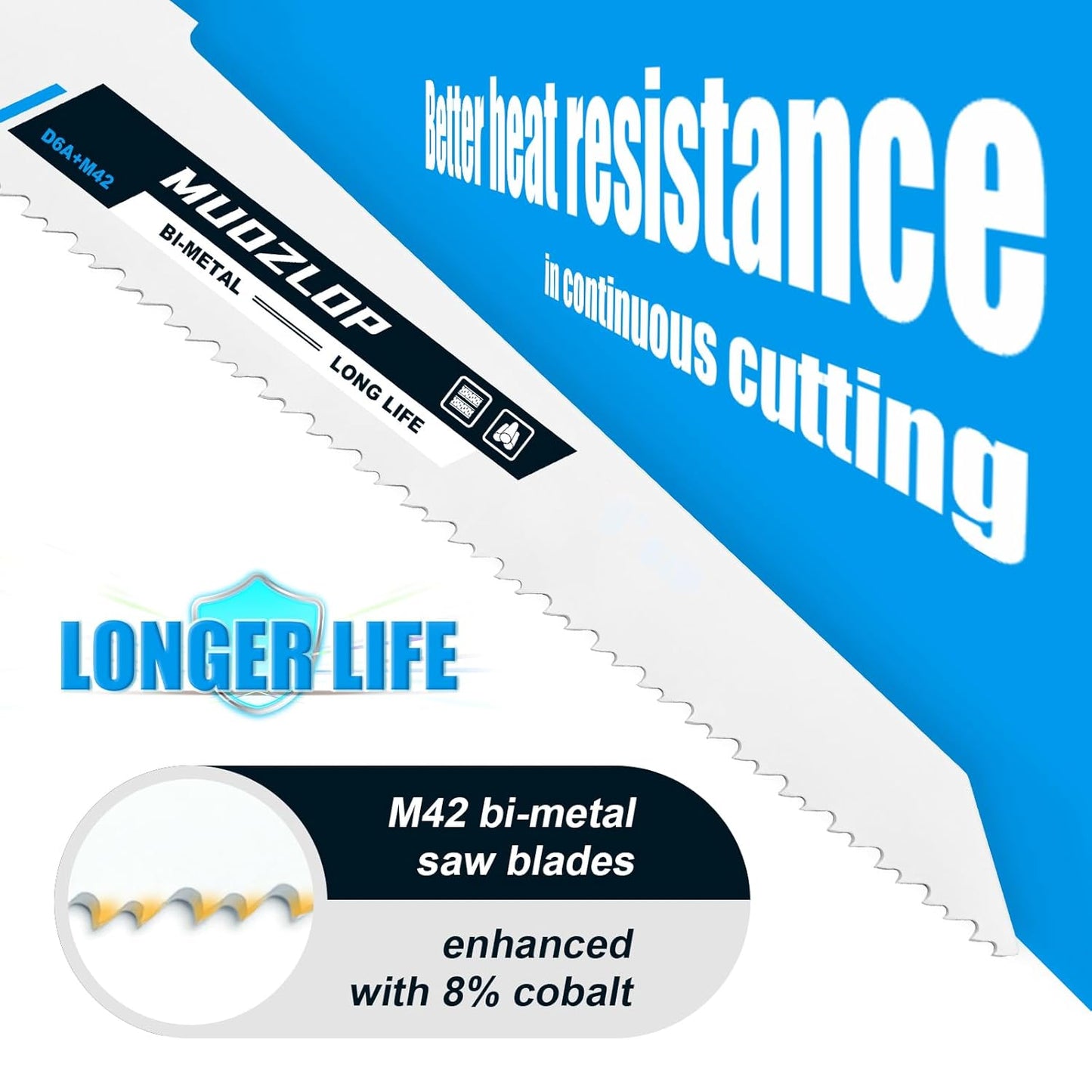 25 Pack 6 inch Reciprocating Saw Blades Set,14/18 TPI High Carbon Saw Blades, Metal Saw Blades with Organizer Case (25, 14/18TPI/150mm)