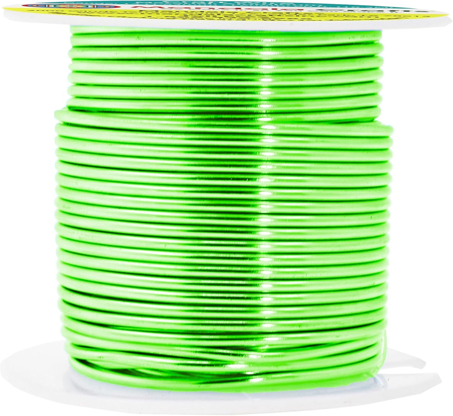 Mandala Crafts 14 Gauge Anodized Aluminum Craft Wire for Jewelry Making - 60 FT Colored Flexible Light Green Wire - Bendable for Bonsai Armature Crafting Sculpting