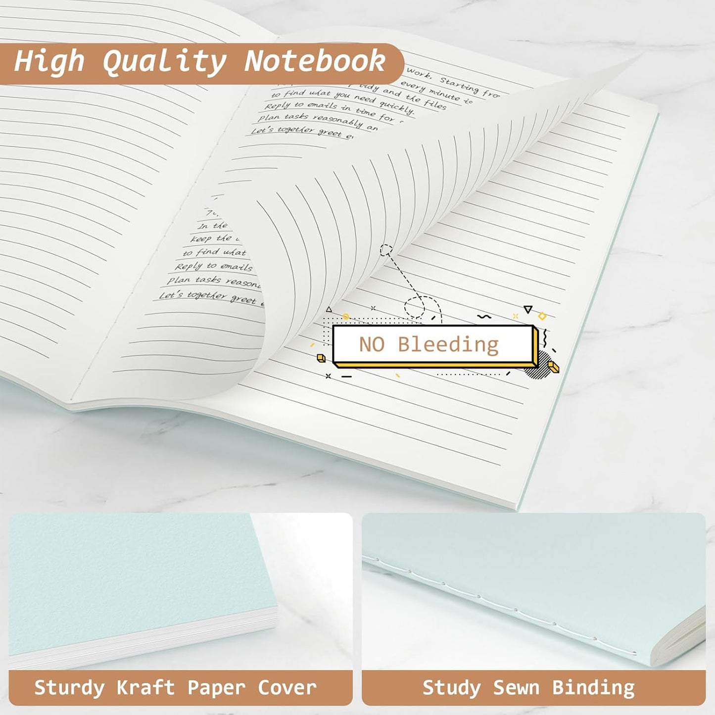 Journaling Notebooks A5 College Ruled Notebook 16 Pack Lined Small Kraft Notebooks Bulk 8.3x5.5 Inches, 16 Colors Composition Notebooks Writing Journal School Supplies for Work and Travel