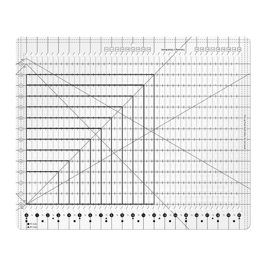 Slotted Quilting Ruler Acrylic 17.7x21.9in, XL Non-Slip Precise Quilting Template, Professional Sewing Quilt Strip Ruler for Fabric Strip, Cutting, Sewing, Crafting, Patchwork