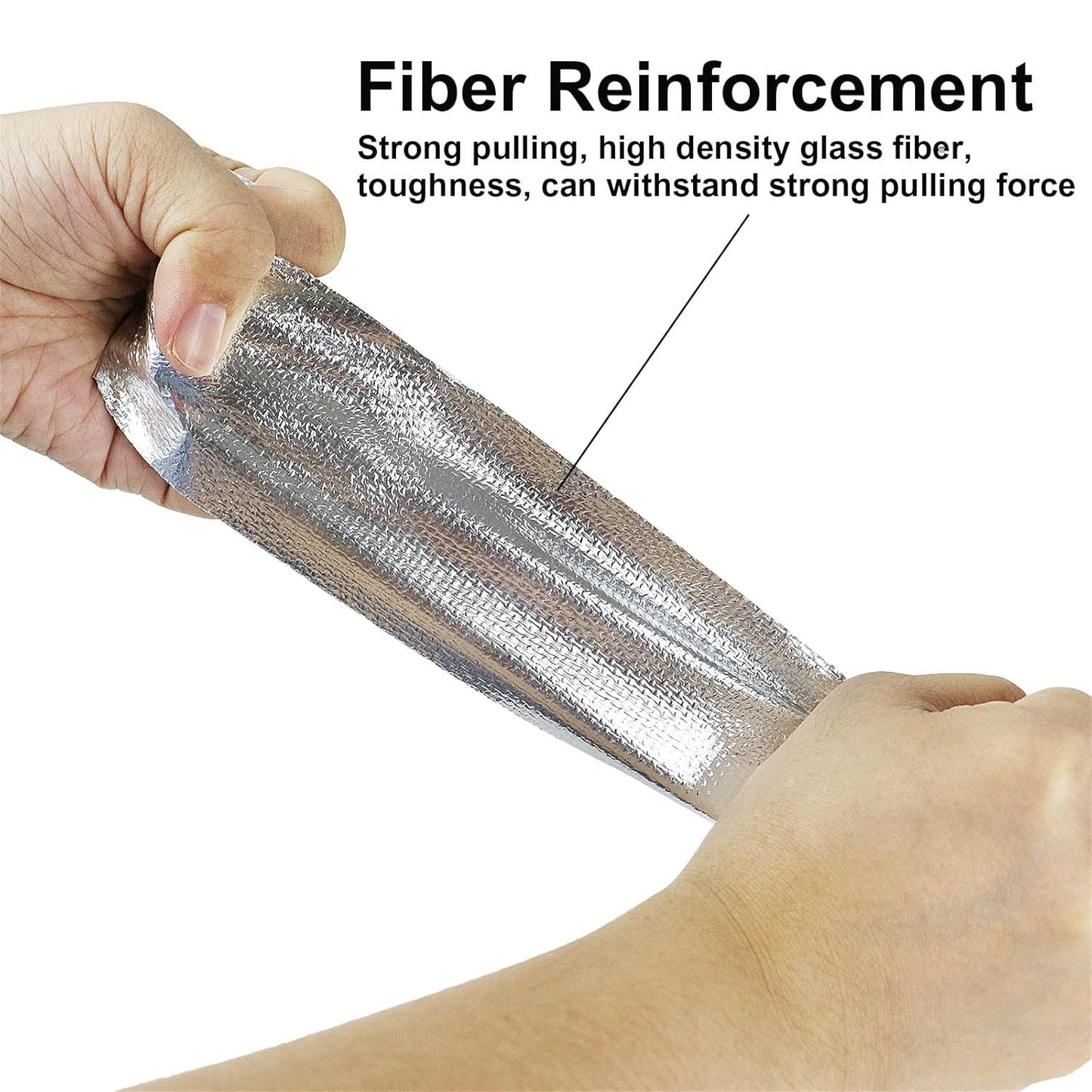 BOMEI PACK 1 Roll Aluminum Foil Heat Shield Cool Tape 2 Inch x 66 ft Heat Reflective Thermal Barrier Reflective Tape for Hose and Auto Use