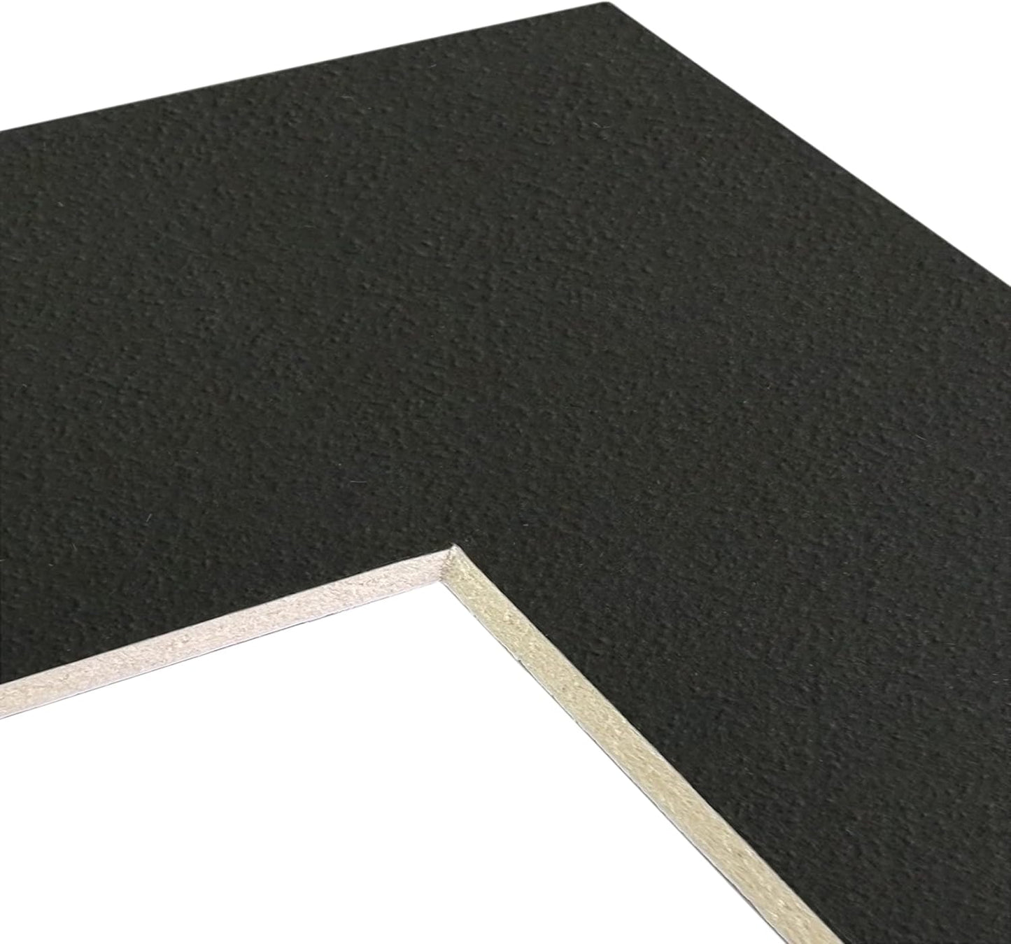 Craig Frames B572 Pre-Cut Mat Board for 6x9 Print, 11x14, Pebble Black