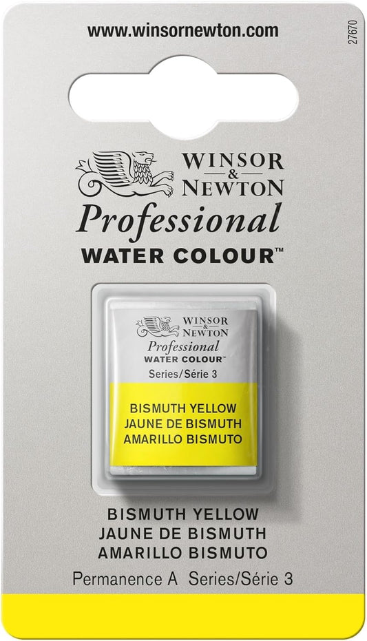 Winsor & Newton Professional Water Colour Paint, Half Pan, Bismuth Yellow