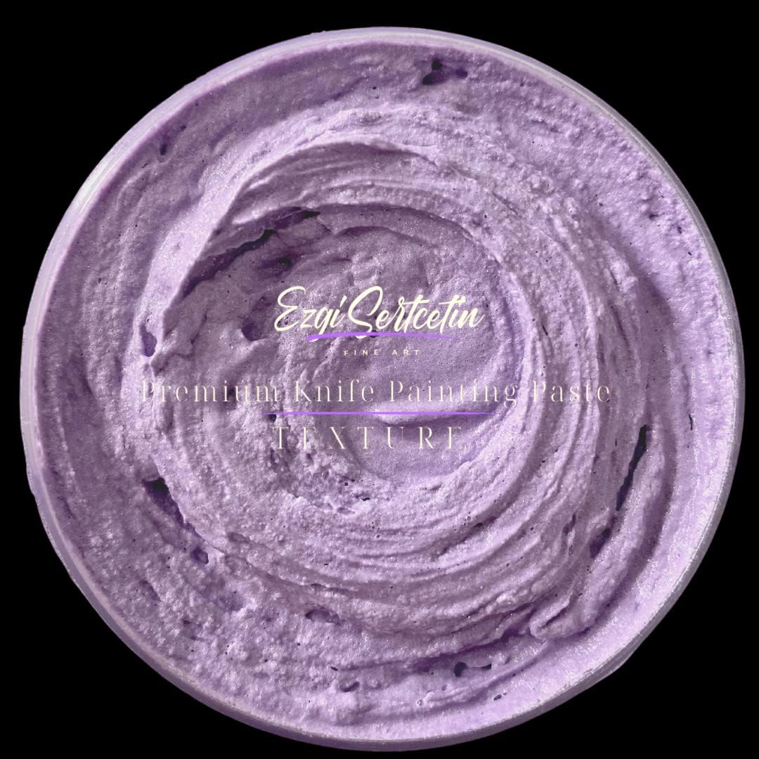 Premium Palette Knife Painting Paste|Texture Paste|Authentic Bright Colors|Ready to Use|Easy to Apply| 6oz (Thumbelina Lilac)