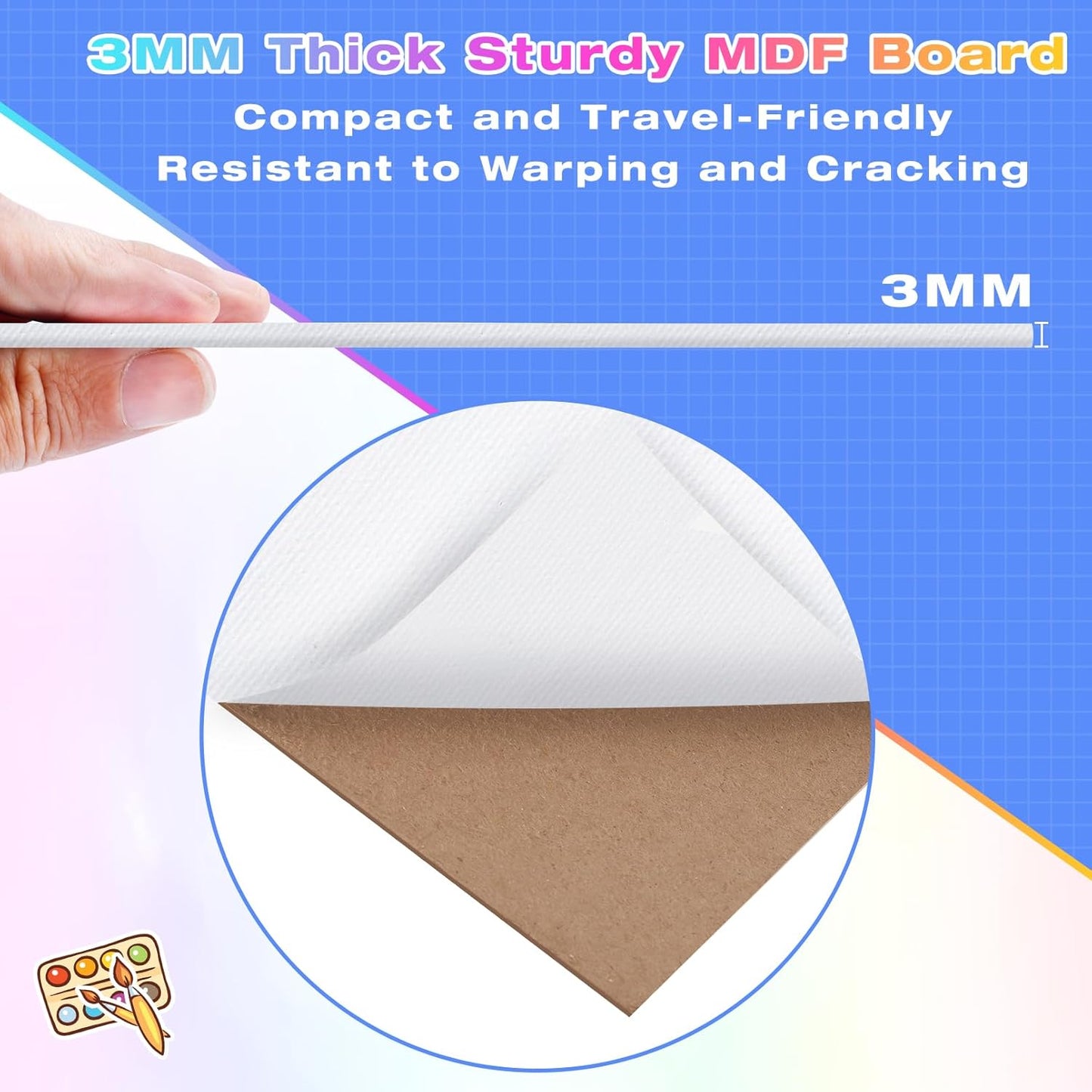 Jeffbaubl 24 Pack Canvas Boards for Painting,8 x 10 inch Cotton Canvas Panels,Gesso Primed Acid-Free Painting Canvases,Blank Canvases for Acrylic Watercolor Oil Tempera Paints