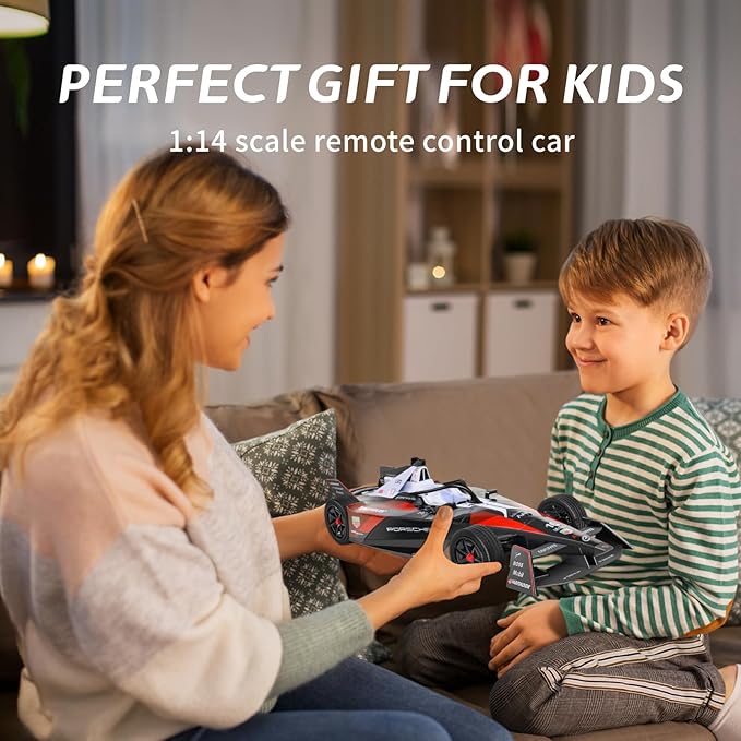 MIEBELY Remote Control Car - 1/14 Scale Authentic Licensed Porsche Formula Rc Race Car,2.4GHz 3.7V 500 mAh Toys, Racing Hobby Car Model Ideal Gifts for Adults Kids Boys Girls