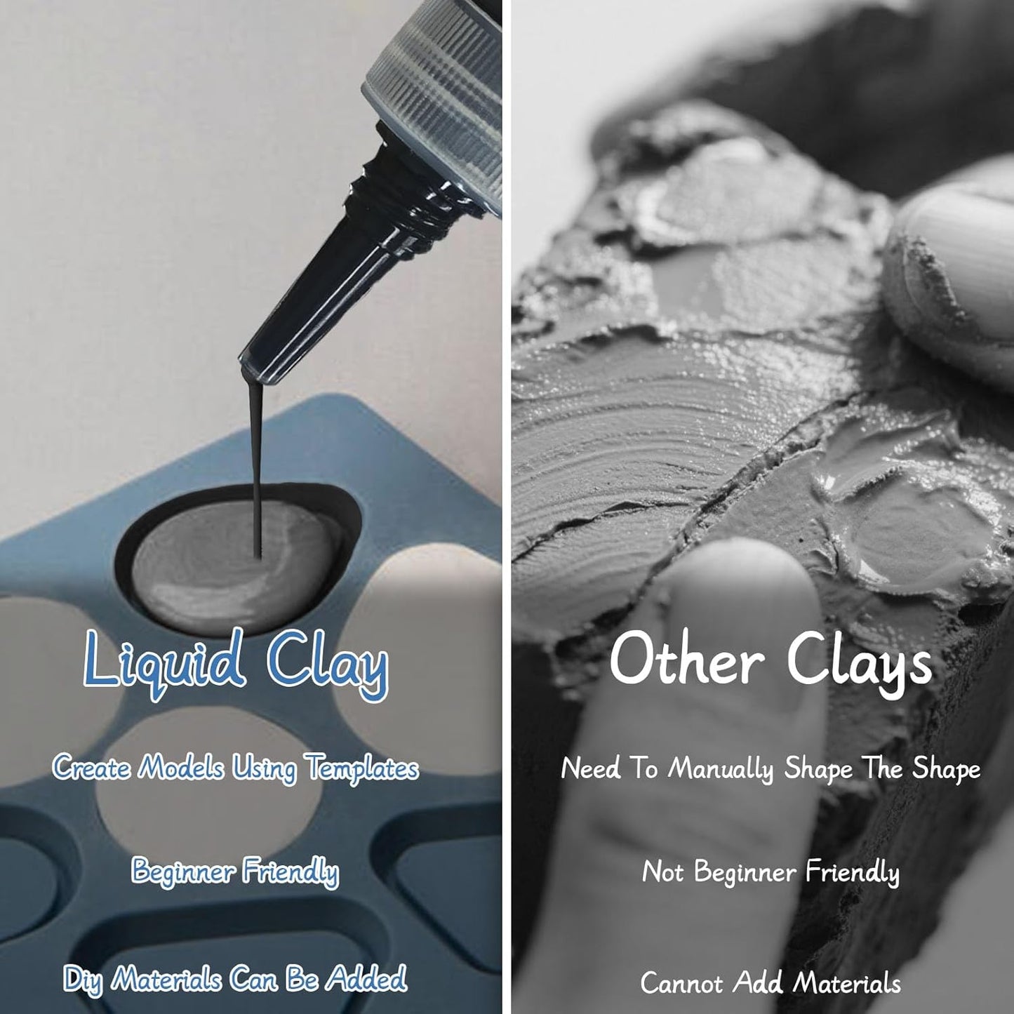 Liquid Polymer Clay Black 4.2oz, Liquid Clay for Polymer Clay Oven-Bake, for DIY Enthusiasts, Education and Crafting, Easy to Shape & Multi-Mold Compatible
