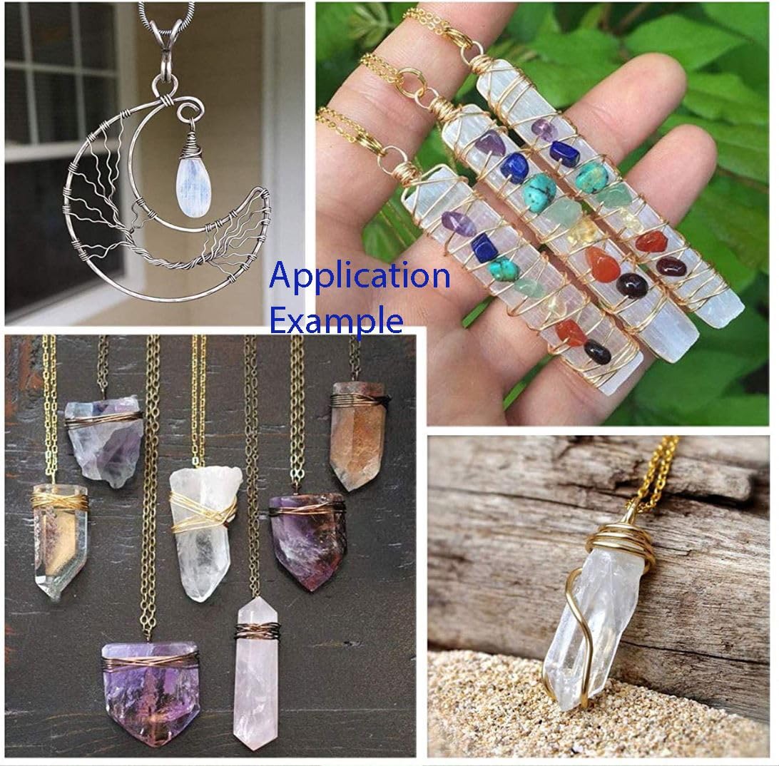 Adabele 164 Feet Premium Tarnish Resistant Round Jewelry Wire Copper Beading Wire Spool Bulk (0.7mm/21 Gauge) Sterling Silver Plated for DIY Craft Jewelry Making BF285-7