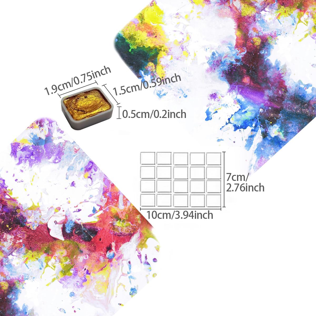 Watercolor Paint Set - Multiple Color Options with Pearlescent Effect, Portable Design, Easy to Mix, Environmental Protection Material, Widely Applicable for Kids and Art Enthusiasts, Perfect for Water Color Paint Sets