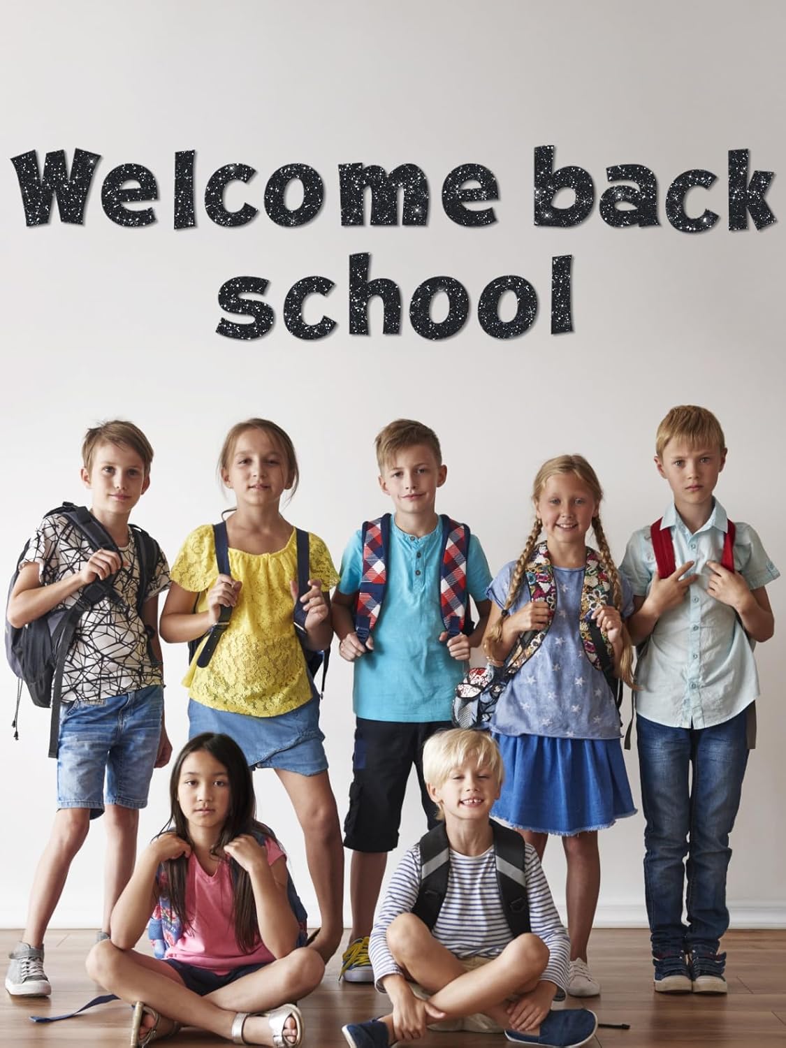 237 Pcs Glitter Bulletin Board Letters, Numbers and Punctuation, Poster Board Letters Alphabet Cut Out Cardboard Letters Accessories for Classroom Display Decorating Supplies 4inch (Black)