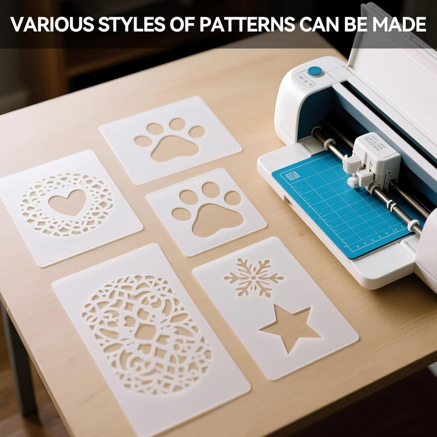 Klmnop 15 Sheets Mylar Sheet, 12 x 24 Inch/10 Mil, Milky Translucent PET Blank Stencil Sheet for Machines Cutting, Cut Tool Template Material, DIY Crafts Gift(10mil)