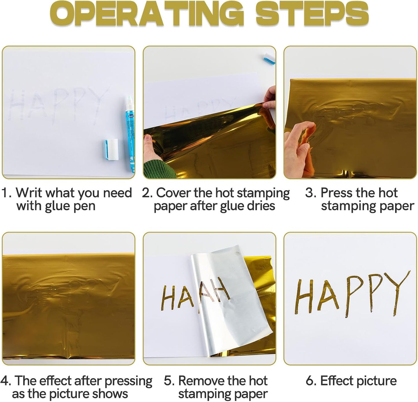 5mx19.3cm 8 Rolls Toner Reactive Foil Paper Hot Stamping Wrapping Paper for Card Making Sparkling Craftwork Scrapbooking Paper Crafts Handmade Foil by Laser Printer and Laminator Album Decoration