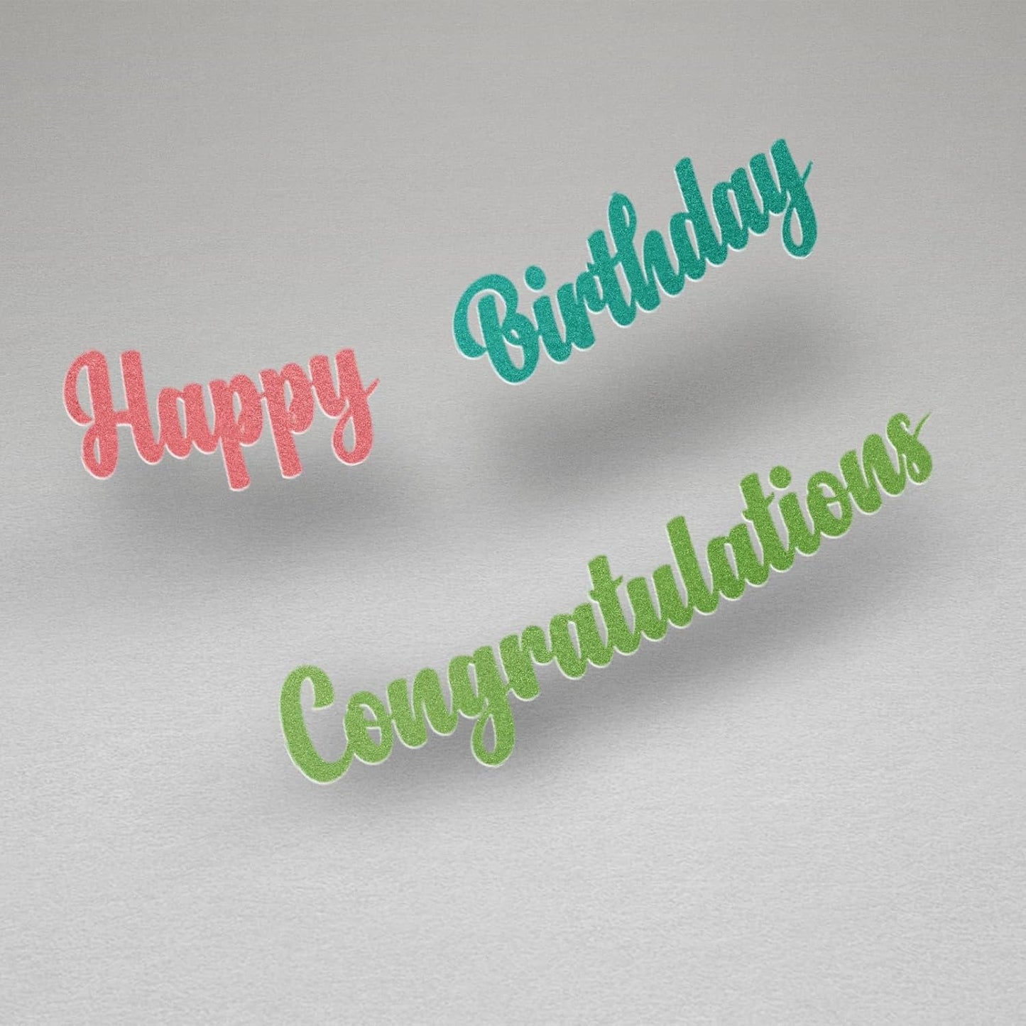 YKW Word Die Cuts for Card Making, Happy Birthday Merry Christmas Anniversary Congratulations Thank You Metal Cutting Dies, for DIY Scrapbooking Photo Albums Crafts Holiday Words Paper Art