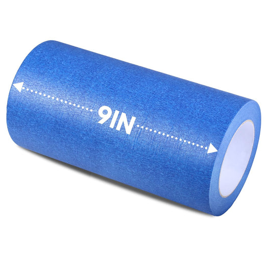 Wide Blue Painters Tape, 9 Inch x 55 Yards, Wide Masking Tape for 3D Printing, Laser Cutting, Painting, Crafting, Labeling, Packing, Office, School, Home Use, Removes Cleanly for 21 Days