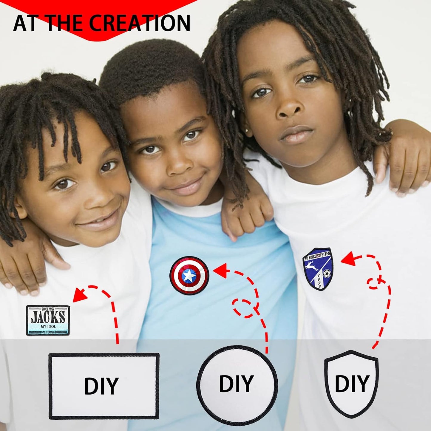 GUX 60 Pieces 4 Colors Round Patch Iron-on Sublimation Blanks Patches Fabric Patch Blanks Repair Blank Patches for DIY Hats Shirts Shoes Jeans Bags Supplies (4Colors Round Mixed / 60PCs)