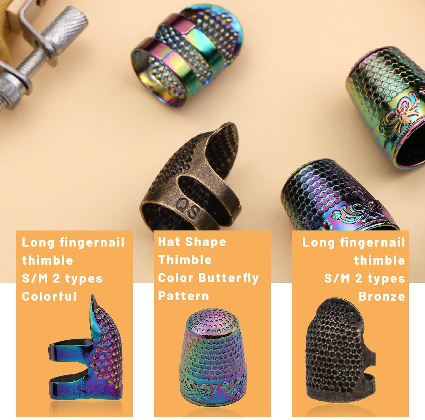 Sewing Thimble, Thimbles for Hand Sewing, Metal Thimbles for Hand Sewing, Needlework, Hand Embroidery Craft