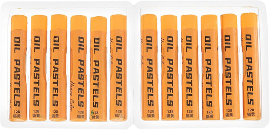 PATIKIL Light Yellow Oil Pastels, 12Pcs Soft Oil Crayons Creamy Pastels Stick Art Supplies for Art Painting Drawing Blending Graffiti for Artists Beginners