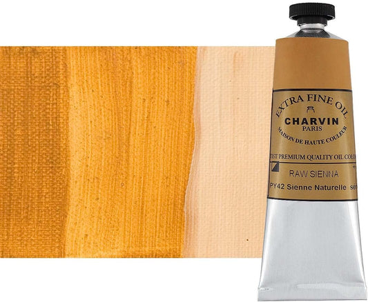Charvin Extra Fine Oil Paint, Raw Sienna 60 mL - Triple-Milled, Rich Texture, Poppy Oil-Based, Light-Fast, Handmade, Archival Quality