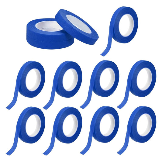 MECCANIXITY 12 Rolls Floral Tapes, 30 Yard x 1/16 in Florist Crepe Flowers Bouquets Tape Adhesive Waterproof for Flower Arranging Wrapping, Blue