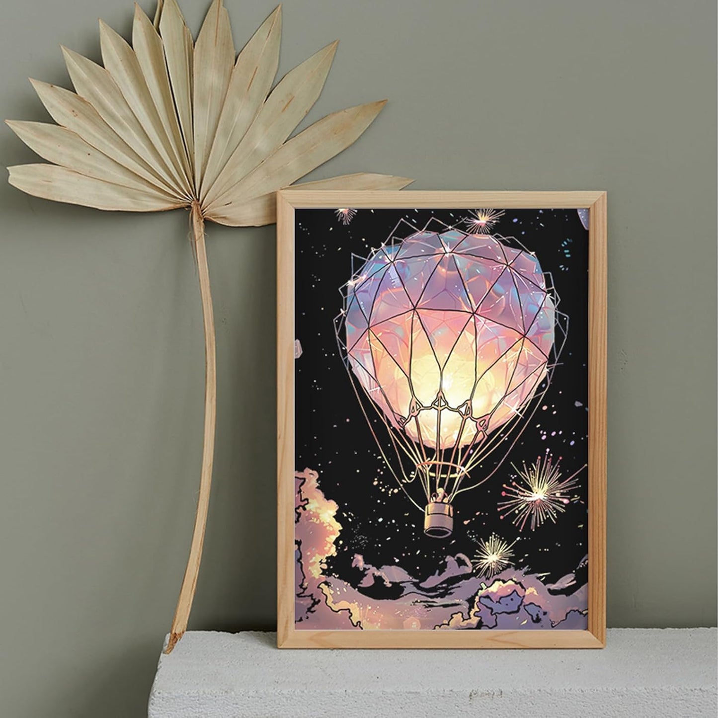 Scratch Paper Art for Adults-Glow in The Dark Scratch Painting Craft Kit (8 Sheets A4)|DIY Foil Engraving Art Set|Stress Relief Gift for Travel Lovers,Craft Lovers,Home Decors (Fireworks)