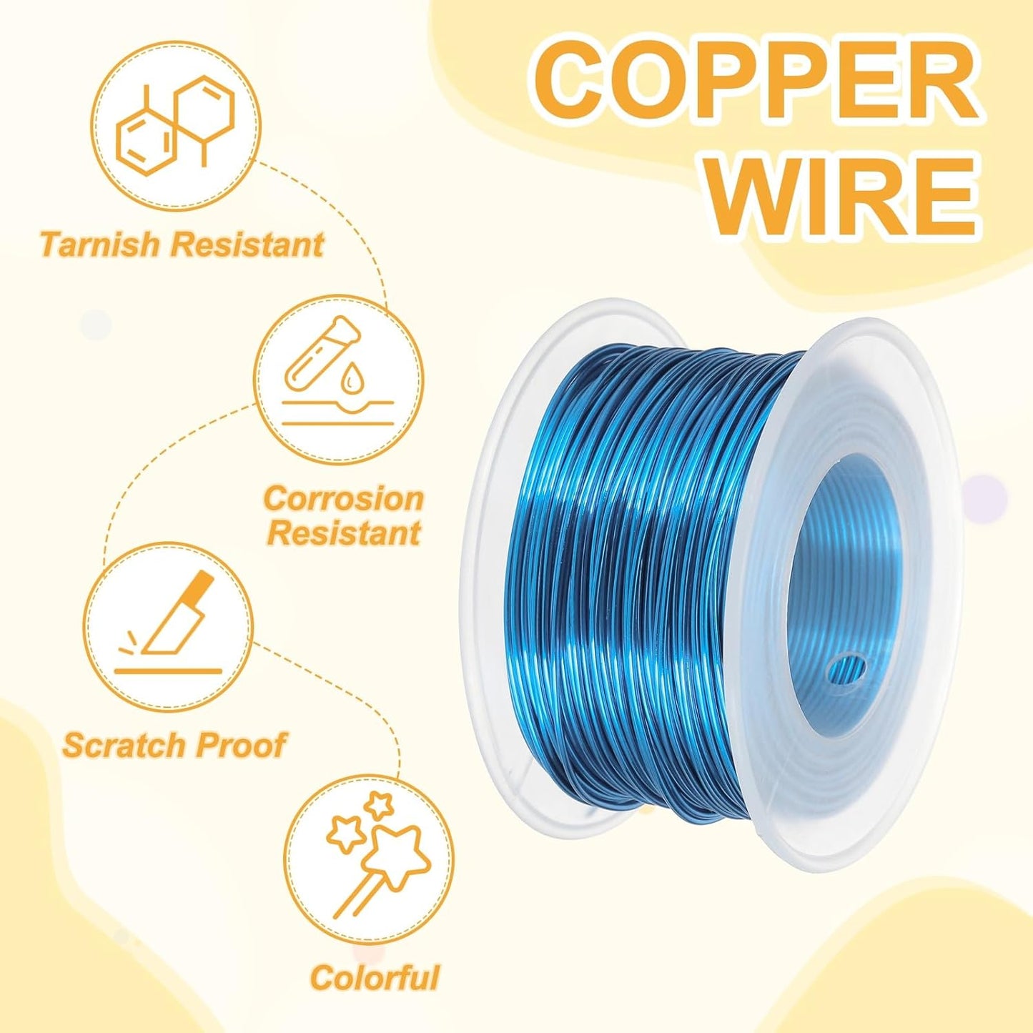 uxcell 18 Gauge / 1mm Anodized Aluminum Wire for Jewelry Craft Making, 102 Feet Bendable Flexible Wire for DIY Home Decor Gardening Sculpture, Blue