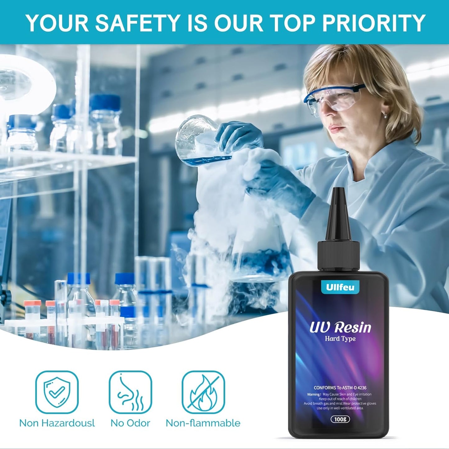 UV Resin 200g Bulk No Odor Upgrade Clear UV Epoxy Resin Kit Hard Fast Cure Jewelry Making Handmade DIY Craft Decoration Coating