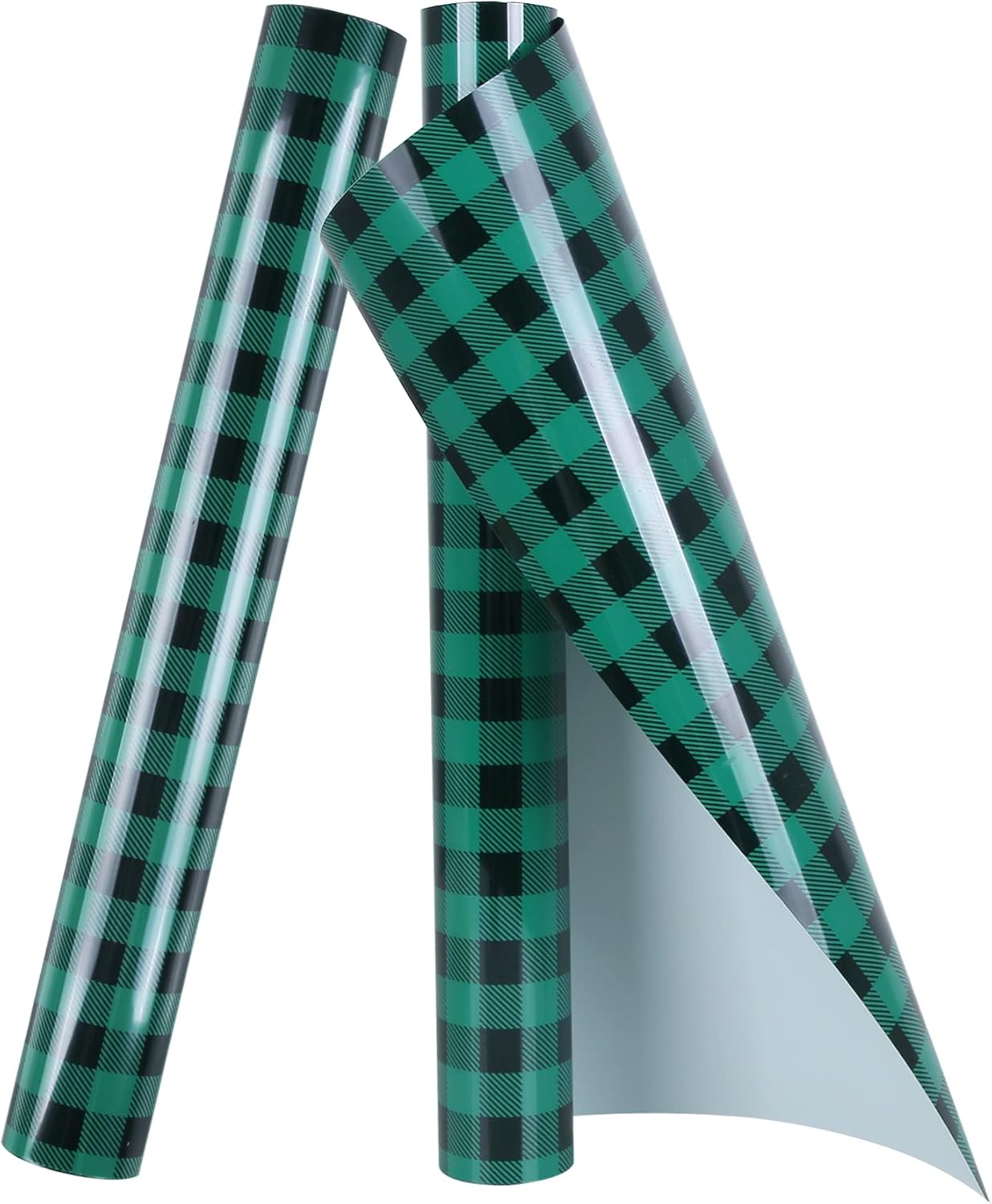 TORC Green Black Buffalo Plaid HTV Vinyl 12 inch x 10 ft, Check Heat Transfer Vinyl Iron on Transfers
