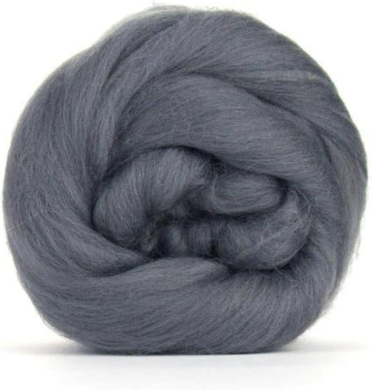 Revolution Fibers Merino Wool Roving | Premium Combed Wool Top | 22 Micron, Perfect for Felting Projects, Spinning, Wall Hangings and Tapestry (Granite)