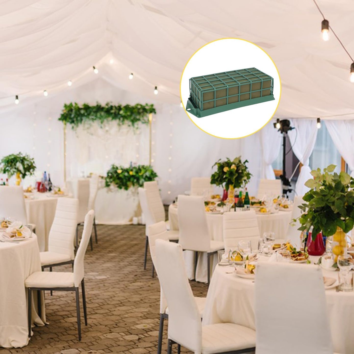 6 Pack Floral Foam Cage, Premium Floral Cage Foam Box for Fresh and Artificial Flowers – Perfect for Wedding, Home and Garden Decorations(11.8 x 4.7 x 3.15 inch)