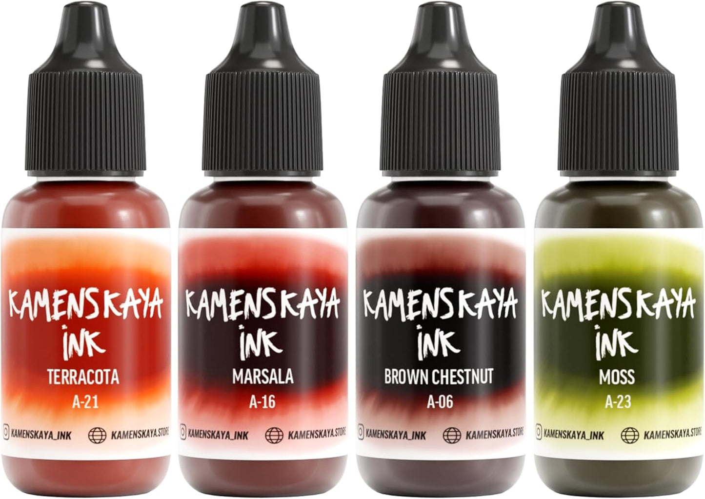 Alcohol Ink Set - 34 Color Variations - Set #30-4 Alcohol Inks x 0.51 fl oz (15 ml)