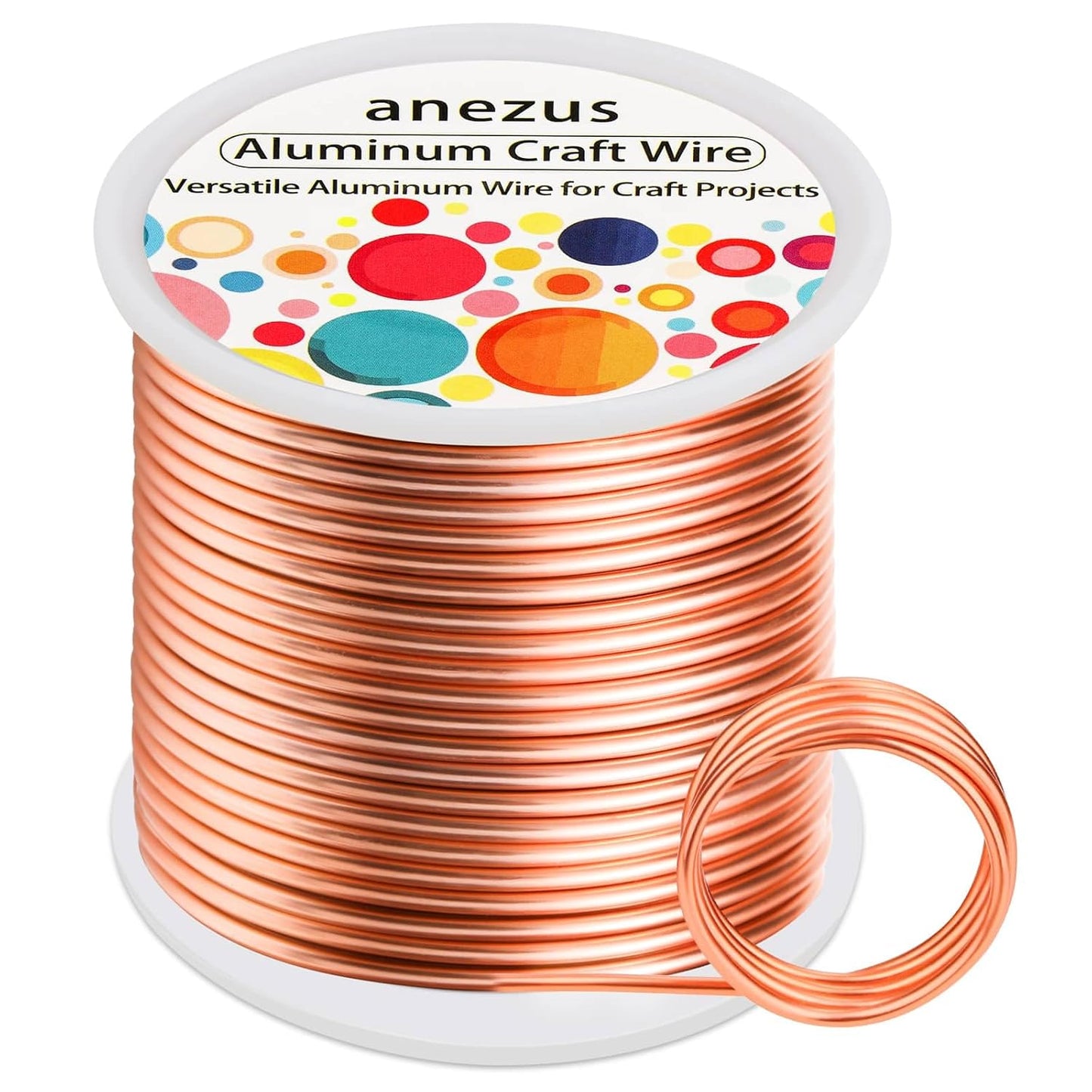 Anezus 12 Gauge Craft Wire Bendable - 2mm Metal Armature Sculpting Wire for Crafting, Wreath Making, Jewelry Making, Beading, Floral (Copper, 100 Feet)